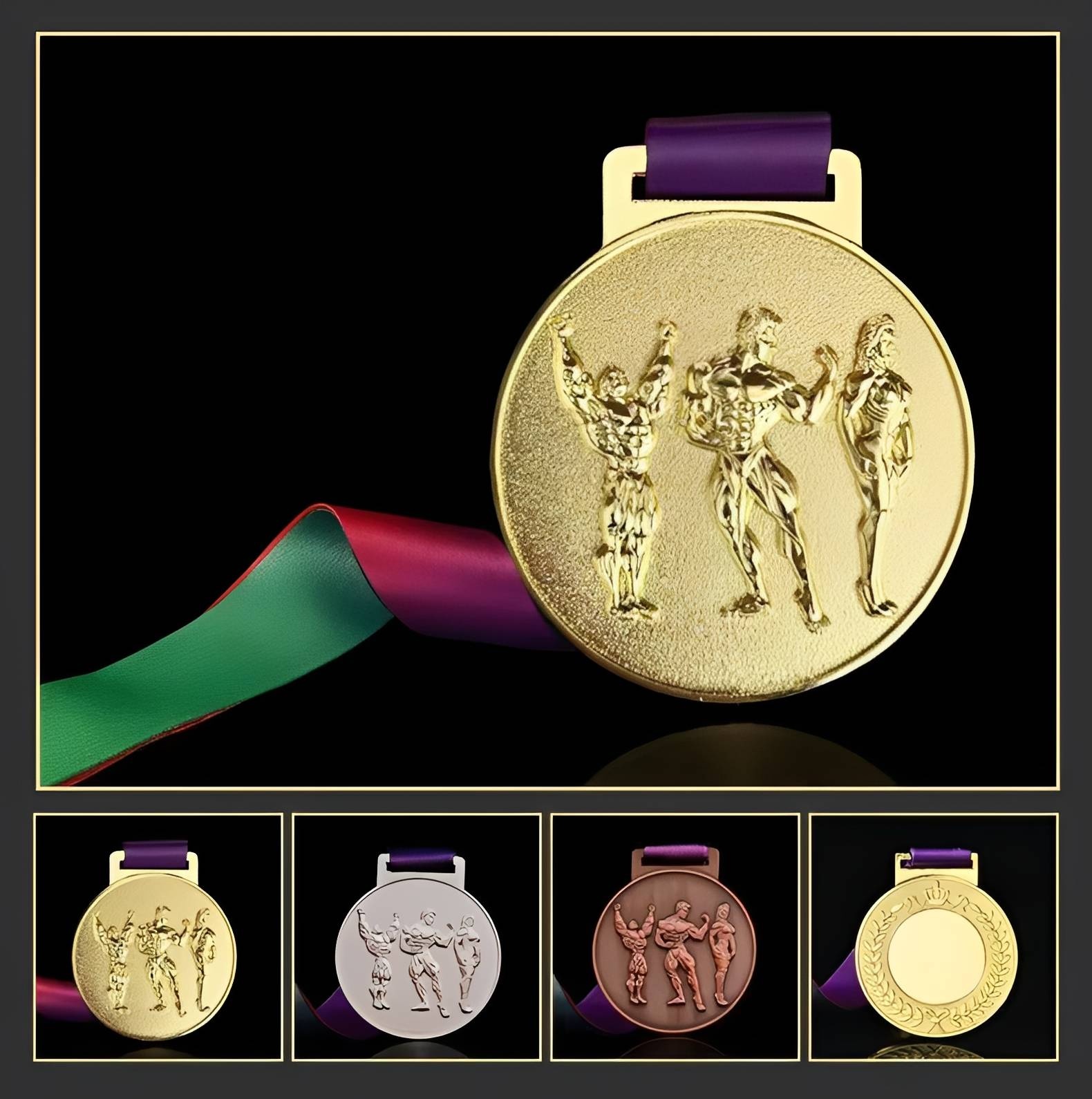 Bodybuilder Medals Custom Zinc Alloy Bodybuilding Medal
