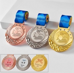 Ping Pong Sports Tournament Medal with Crystals