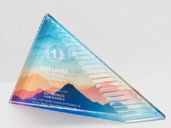 Crystal Award - Triangular Gradient with Steps