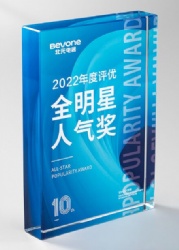 Blue Gradient Rectangular Crystal Award