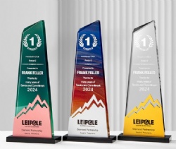 Crystal Award: Angled Mountain Design