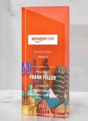 Orange Prism Crystal Award