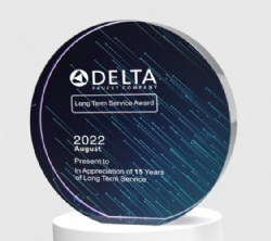 Blue Gradient Round Crystal Award