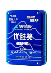 Blue Rectangular Crystal Award