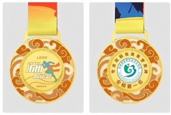 Custom Running Wave Medal