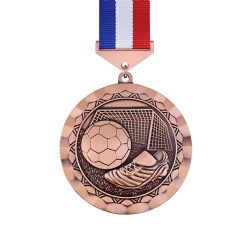 Bronze Soccer Goal and Cleat Medal