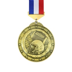 Gold American Football Field Medal