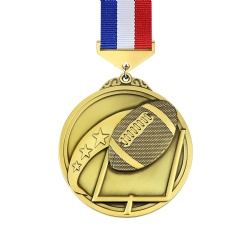 Gold American Football Goalpost Medal
