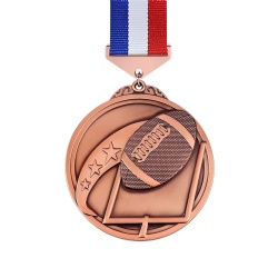 Bronze American Football Goalpost Medal