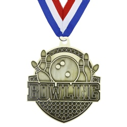 Gold Bowling Achievement Medal