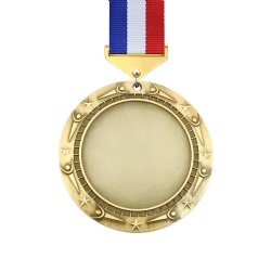 Gold Medal with Star Embellishments