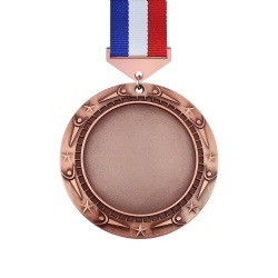 Bronze Medal with Star Embellishments