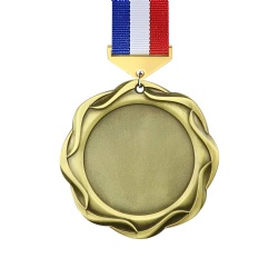 Gold Wavy Edge Medal
