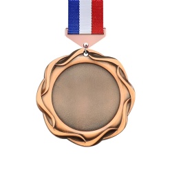 Bronze Wavy Edge Medal