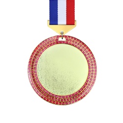 Red-Gold Mosaic Medal