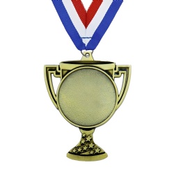 Gold Trophy Cup Shaped Medal