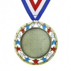 Gold Star Embellished Medal