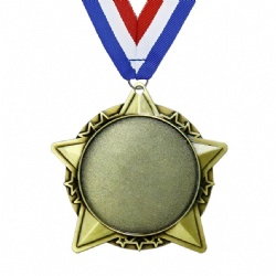 Gold Star Motif Medal