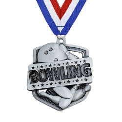 Silver Bowling Tournament Recognition Medal