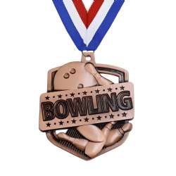 Bronze Bowling Tournament Recognition Medal