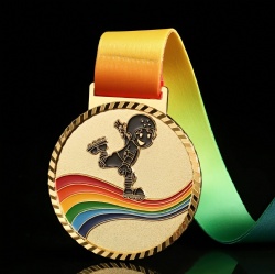 Roller Skating Rainbow Medal - Award for Achievement