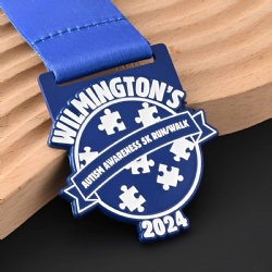Wilmington's Autism Awareness 5K Run/Walk Medal 2024