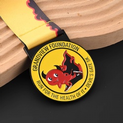 Devil's Gate 5K Running Medal with Vibrant Design