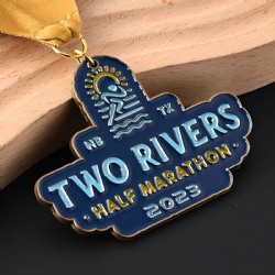 Two Rivers Half Marathon Medal 2023