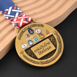 #ALIFEWITHOUTSTROKE Medal with Thai Inscription