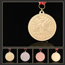 Bicycle Race Medal with Cyclist Design