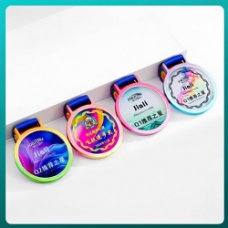 Medal with Colorful Graphic